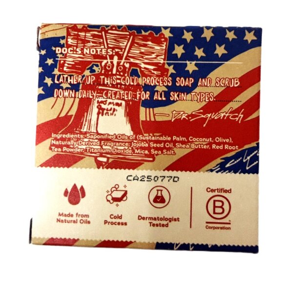 Dr. Squatch Freedom Fresh Limited Edition Men’s Soap New In Box - NWT - Picture 5 of 7